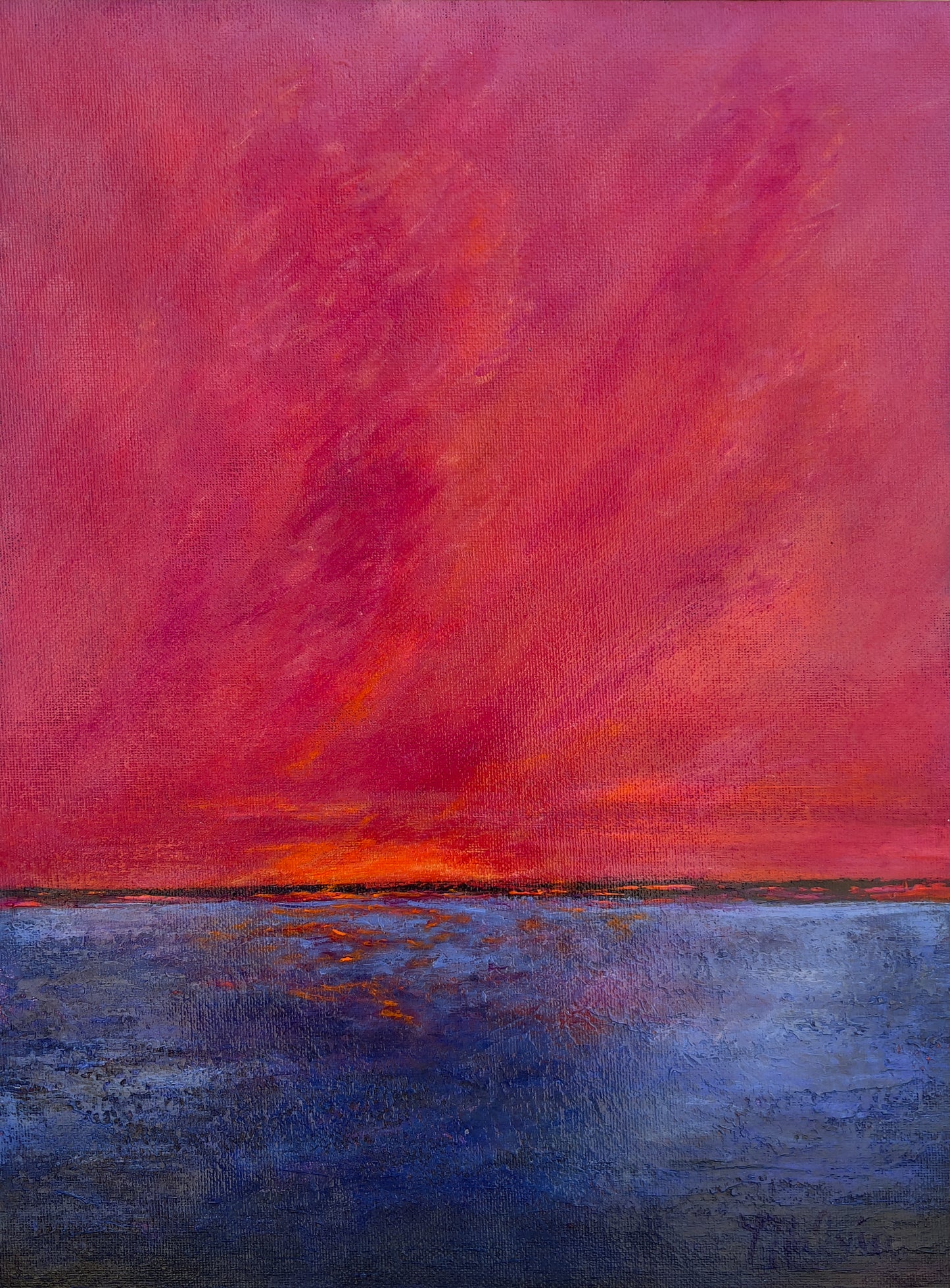 Aural Distance | 12"x16" Painting in 16"x20" Frame