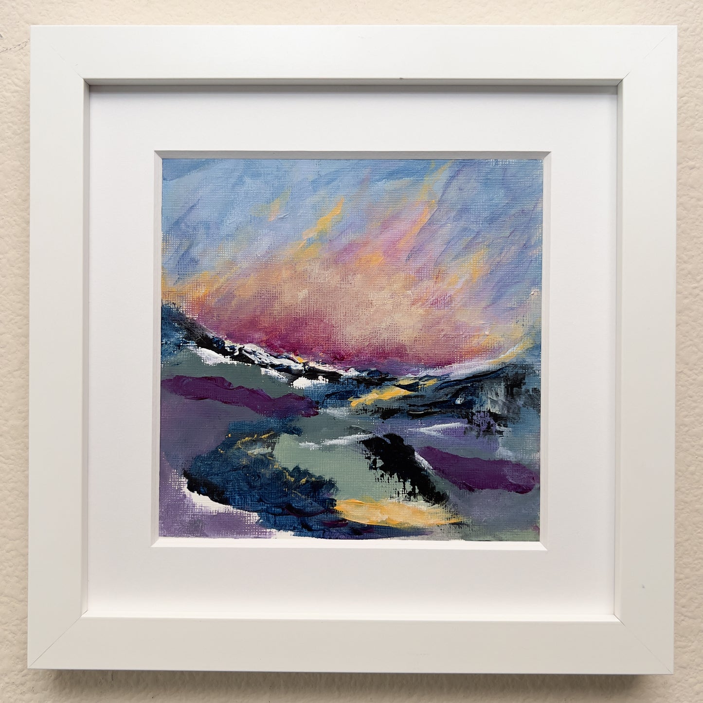 Exploration Quartet 1 | 6"x6" Painting in 9"x9" Frame