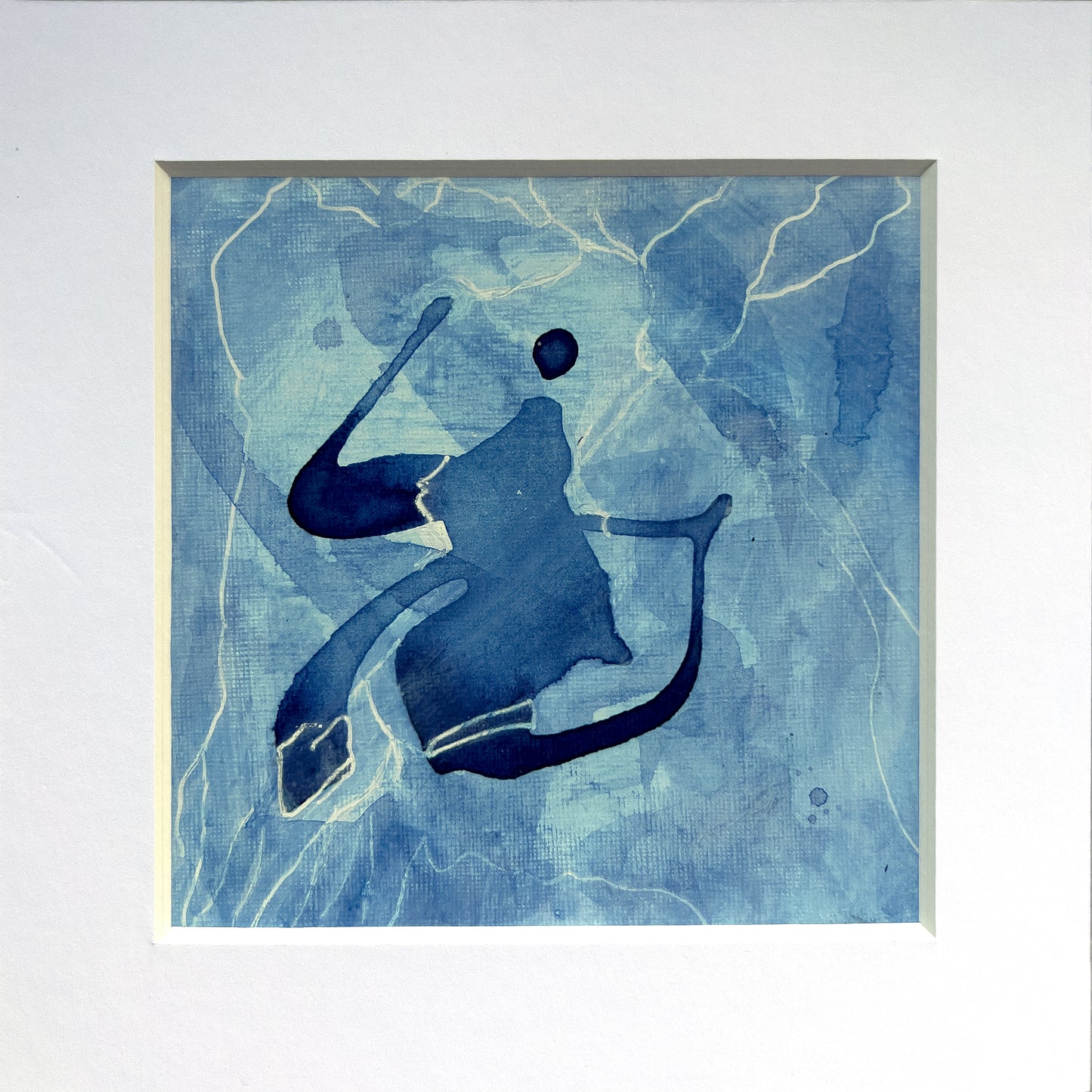 Me siento libre | Pintura de 5,5" x 5,5" en tapete de 8"x8"