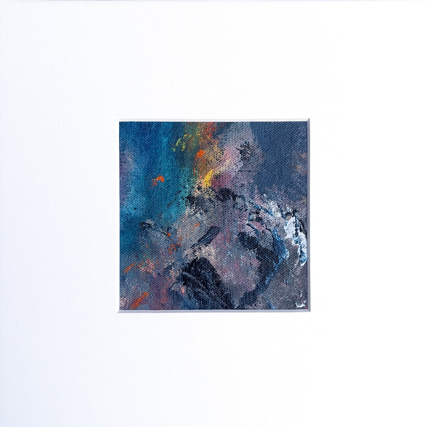 Polyphonic Fantasy 12 | 3.5" x 3.5" Painting in 8"x8" Mat