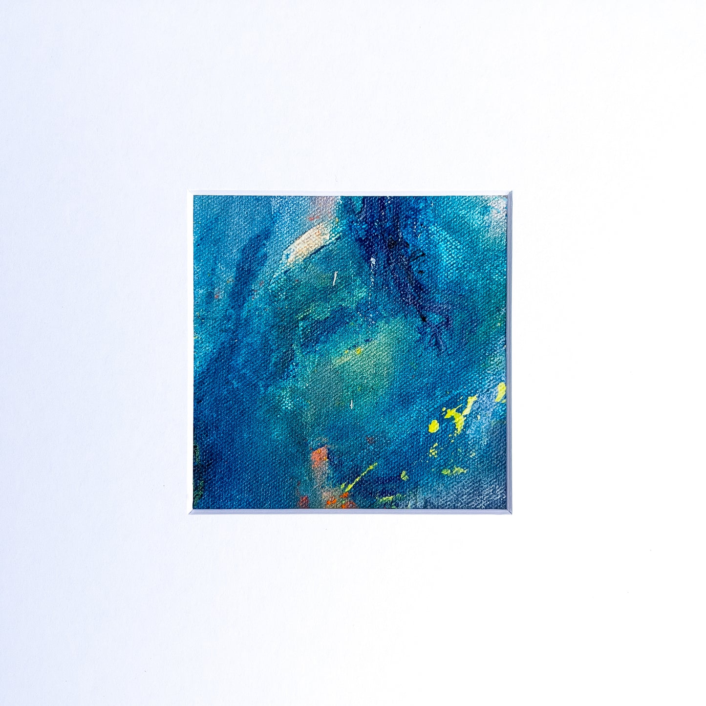 Polyphonic Fantasy 2 | 3.5" x 3.5" Painting in 8"x8" Mat