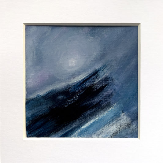 Moonlight Serenade | 5.5" x 5.5" Painting in 8"x8" Mat