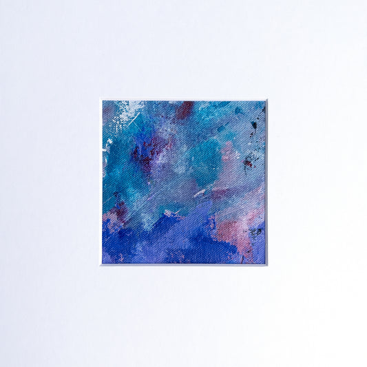 Polyphonic Fantasy 11 | 3.5" x 3.5" Painting in 8"x8" Mat